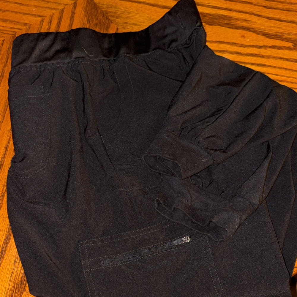 Black Elastic Waist Pants scrubs